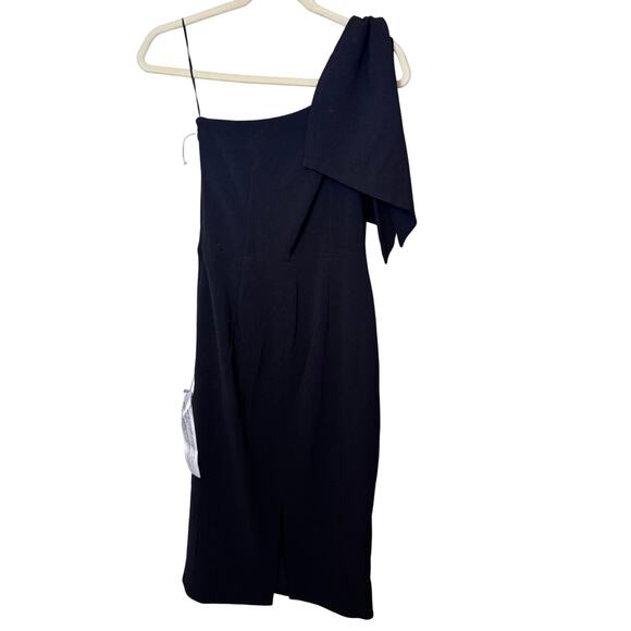 Dress the Population Tiffany One-Shoulder Midi Dress black sz S NEW - Picture 3 of 16